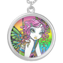 "Crystal" Rainbow Candy Fairy Art Necklace necklaces