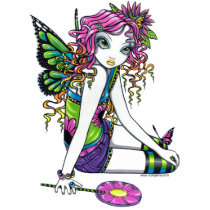 rainbow, candy, crystal, myka, jelina, fairy, faerie, fae, fairies, faery, pixie, butterfly, flower, fantasy, art, characters, Photo Sculpture with custom graphic design