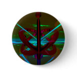 Crystal Sculpture, Abstract Art buttons
