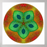 Crystal Seed Mandala Poster