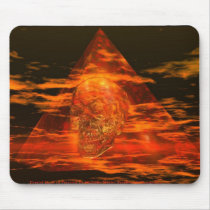 crystal, skull, pyramid, skulls, pryamids, mayan, skeleton, Mouse pad with custom graphic design