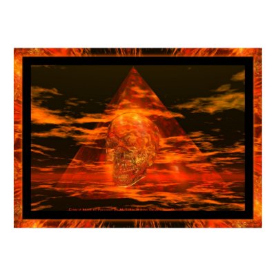 CRYSTAL SKULL In Pyramid Posters by DragonCat