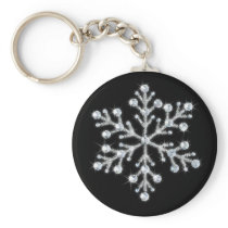 Crystal Snowflake Keychain