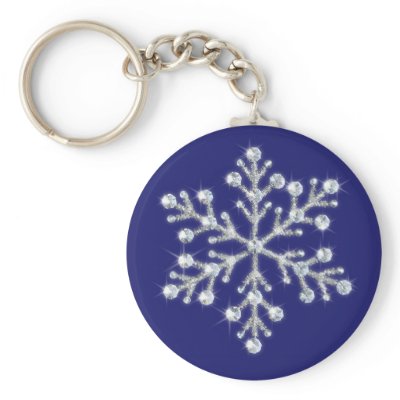 Crystal Snowflake Keychain