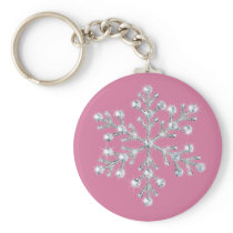 Crystal Snowflake Keychain