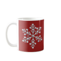 Crystal Snowflake Mug (red)