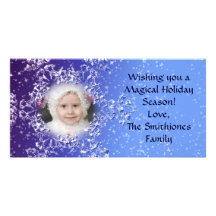 Crystal Snowflake Photo Greeting Card