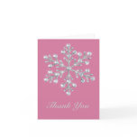 Crystal Snowflake Thank You Card