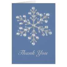 Crystal Snowflake Thank You Card