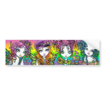 Crystal Sunny Daisy &amp; Buttercup Rainbow Fairies Bumper Stickers