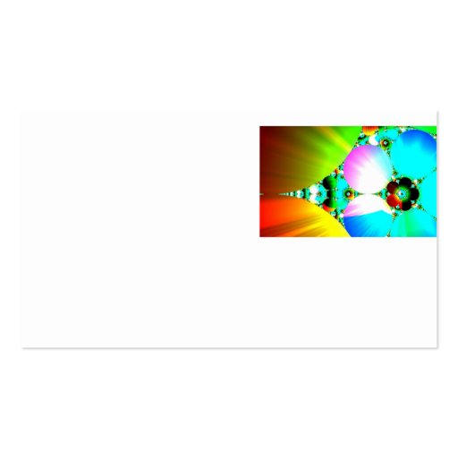 Crystal Sunrise - Abstract Fractal Rainbow Business Card Template (front side)