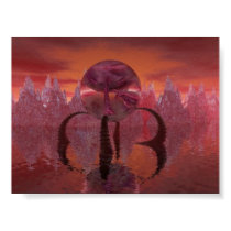 Crystal world in red posters