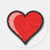 Crystalized Heart stickers