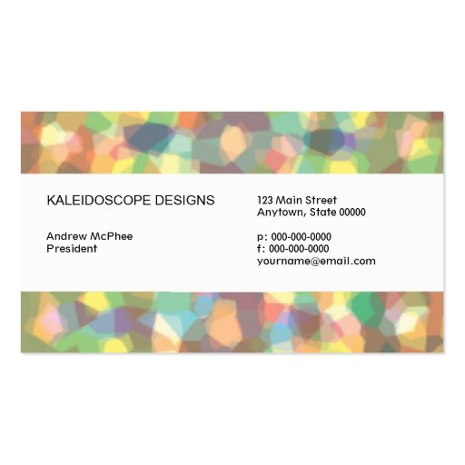 Crystallized Business Card (front side)