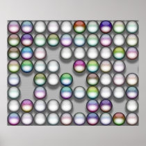 Crystals Art Random Colors Balls 10 x 8 02 Poster