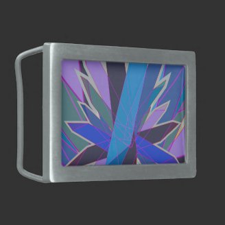 crystals rectangular belt buckle