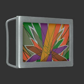 crystals rectangular belt buckle