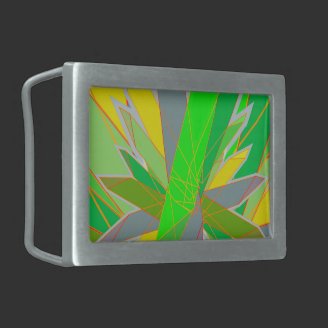 crystals rectangular belt buckles