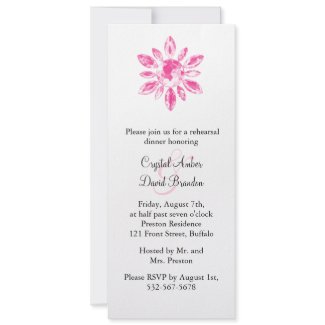 Crystal's Wedding Rehearsal Dinner Invitation invitation