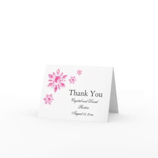 Crystal's Wedding Thank You Card card
