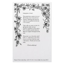 CSA farm newsletter floral border stationary Custom Stationery