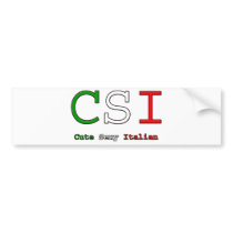 CSI Cute Sexy Italian bumper stickers