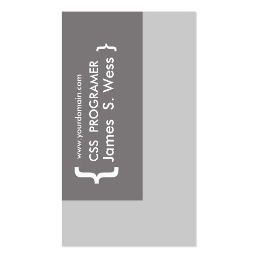CSS Computer Programer Design Business Card Templates