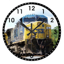CSX Railroad AC4400CW #6 With a Coal Train Clocks at Zazzle
