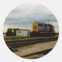 CSX Railroad Dieesel Yard Engine Toledo, OH Round Stickers