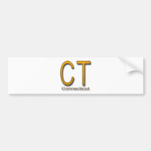 CT Conecticut gold Bumper Stickers