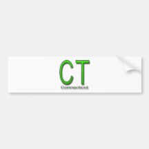 CT Conecticut green Bumper Sticker