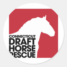 CT Draft Horse Rescue Round Sticker