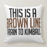 CTA Brown Line Pillow pillows