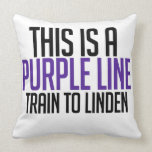 CTA Purple Line Pillow pillows