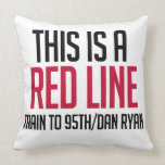 CTA Red Line Pillow pillows