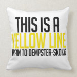 CTA Yellow Line Pillow pillows
