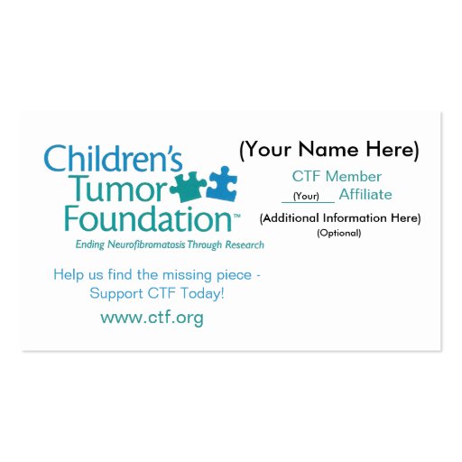 CTF Business Card - Customize It! - Customized (front side)