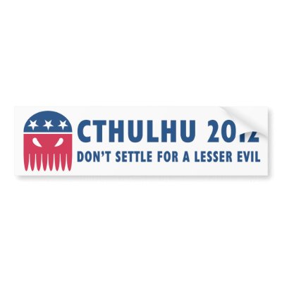Cthulhu 2012 bumper sticker