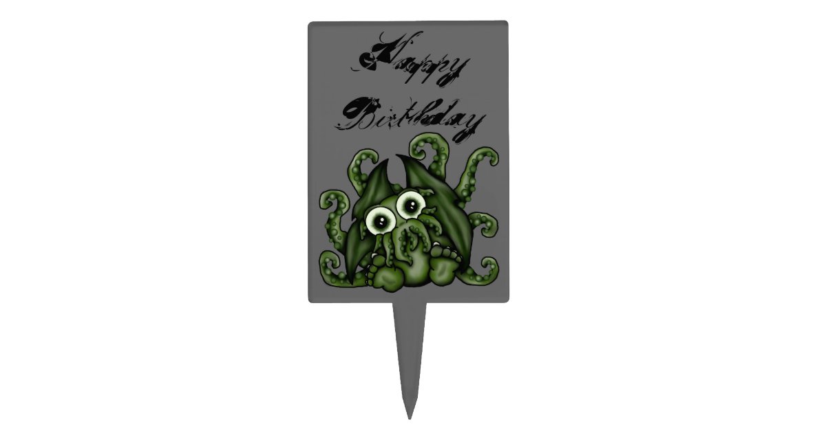 Cthulhu Birthday Cake Topper Zazzle