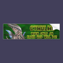 Cthulhu Bumper Sticker bumper stickers by Badhead_Gadroon Cthulhu Bumper Sticker bumper stickers