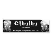 Cthulhu: CIA liaison bumper stickers by serenitystudios Cthulhu: CIA liaison bumper stickers