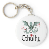 Cthulhu horror vector art keychain