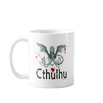 Cthulhu horror vector art mugs by MrsEvilGenius Cthulhu horror vector art mugs