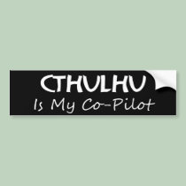 Cthulhu Is My Co-Pilot bumper stickers