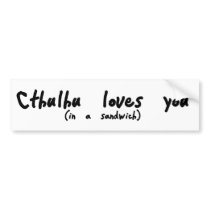 Cthulhu Loves You Bumper Stickers