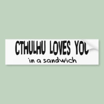 Cthulhu Loves You bumper stickers