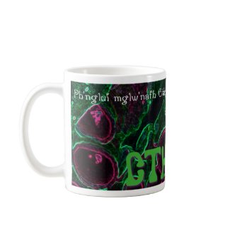 Lovecraft inspired psychedelic Cthulhu mug