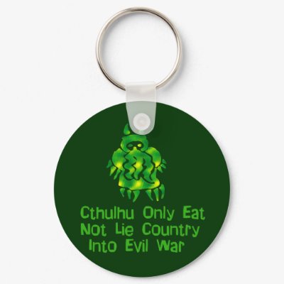Cthulhu Only Eats Keychain by orsobear