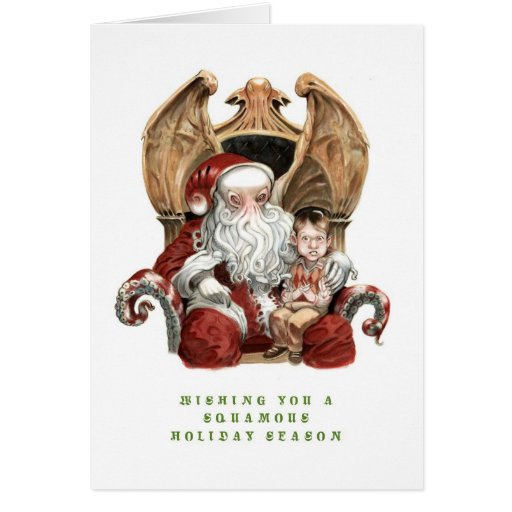 Cthulhu Squamous Holiday Greeting Card