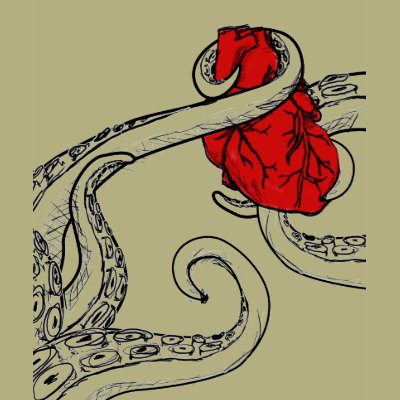 Cthulhu Stole My Heart Tank Top - Clear Tentacles by Janelleb2